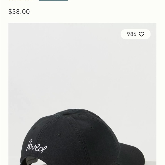Anthropologie Black Heart Cap - Picture 2 of 6